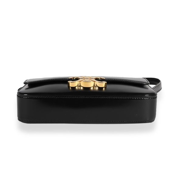 Celine Black Shiny Calfskin Triomphe Shoulder Bag - Picture 6 of 6